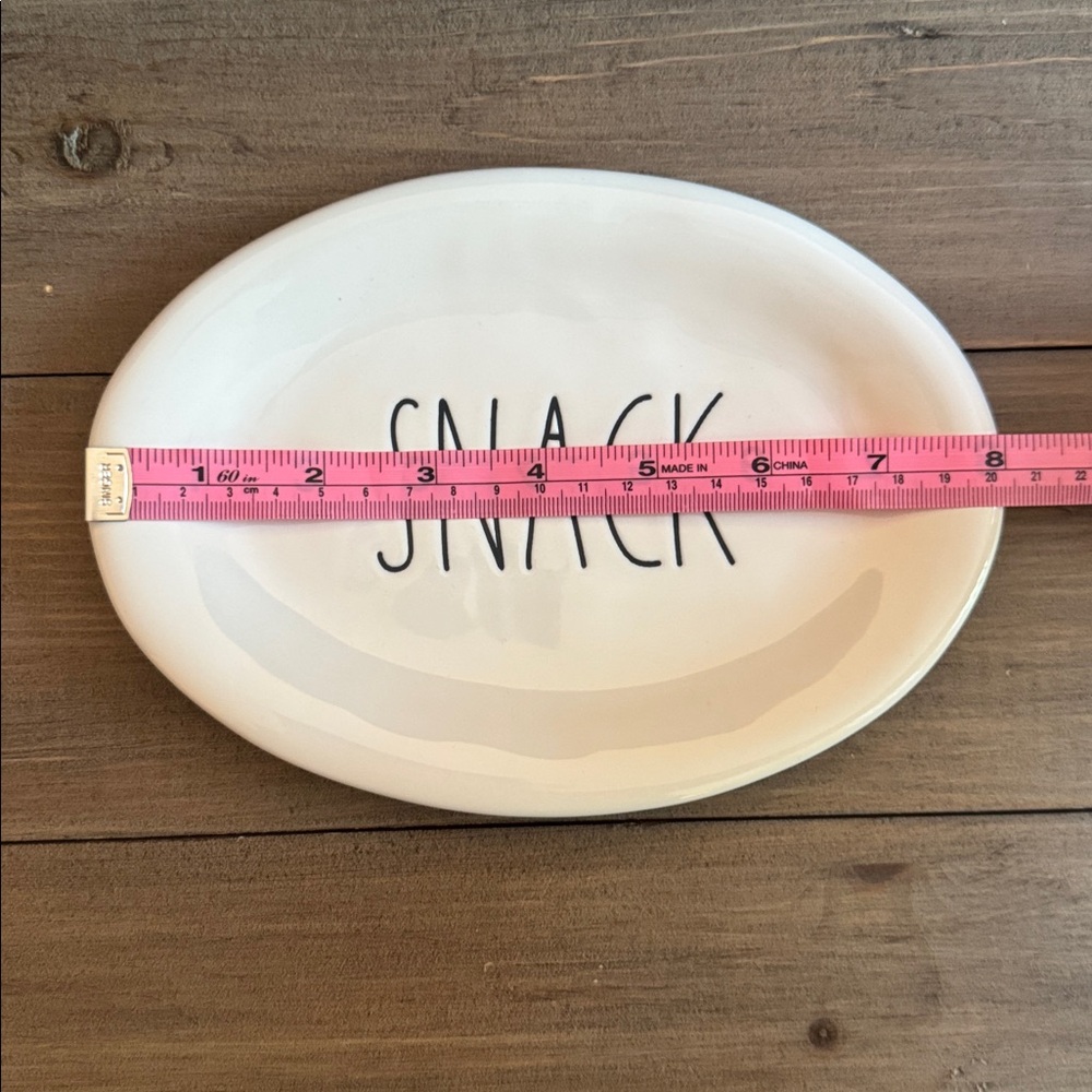 Rae Dunn Ceramic Oval Snack Plates (2) - Picture 7 of 7